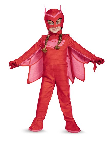 Disguise Owlette Deluxe Toddler PJ Masks Jumpsuit with Attached Boot Covers, Large/4-6X