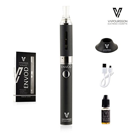 Vapoursson ENVOD | Electronic Cigarette Starter kit | Micro USB Rechargeable Battery | 10ml Tobacco Liquid | Silicon Holder | E Shisha | Premium Vaping