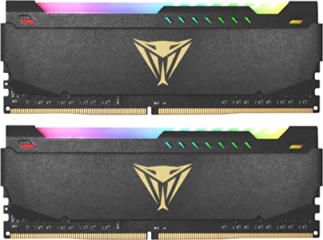 Patriot Viper Steel RGB DDR4 RAM 16GB (2X8GB) 3200MHz CL16 UDIMM Desktop Gaming Memory Kit - PVSR416G320C6K