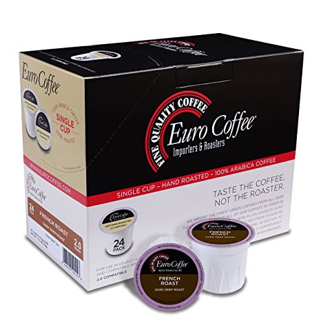 Euro Coffee French Roast Single-Serve for K-Cup Keurig, 24 Count