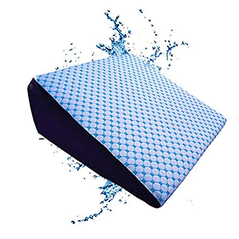 The Coldest Wedge Pillow - Best for Sleeping, Acid Reflux Side Leg Sleeping Snoring Apnea Baby Memory Foam - Washable Cover
