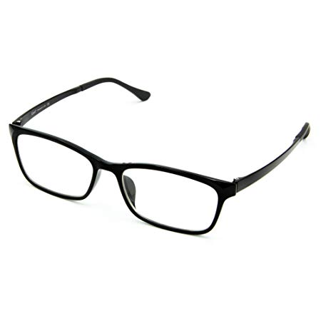 Cyxus Computer Glasses Blue Light Blocking (Ultem Lightweight flexible) Reduce Eyestrain Headache Sleepbetter (black)