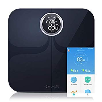 Smart Weighing Scales YUNMAI Premium Bluetooth Body Fat Scale with Free iOS and Android APP, Bathroom Scales with Large LED Display,Body Composition Monitor Works with iPhone, iPad and Android Devices