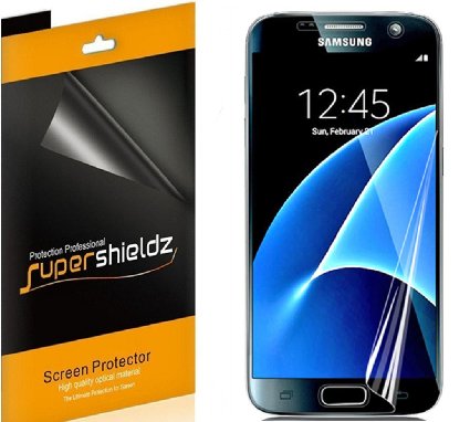 2-Pack SUPERSHIELDZ- Samsung Galaxy S7 Screen Protector Full Screen Coverage Anti-Bubble High Definition HD Clear Shield -Lifetime Replacements Warranty - Retail Packaging