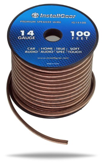 InstallGear 14 Gauge Ga Awg 100ft Speaker Cable True Spec and Soft Touch Wire