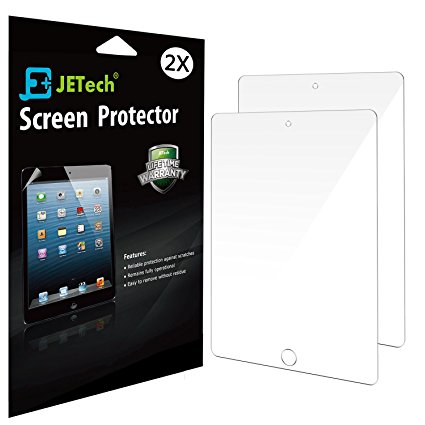 iPad Pro Screen Protector, JETech® 2-Pack Screen Protector Film for Apple iPad Pro 12.9" (2015 Edition), Bubble Free Installation, Anti-Fingerprint, Retail Packaging - HD Clear