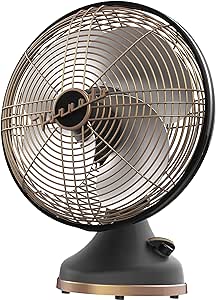 Vornado Silver Swan Alchemy Oscillating Vintage Fan, Gunmetal, Medium