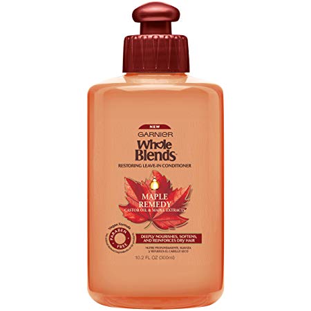 Garnier Whole Blends Restoring Leave-in Conditioner Maple Remedy, For Dry, Damaged Hair, 10.1 fl. oz.