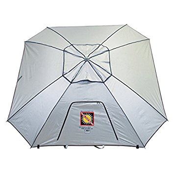 Extreme Shade Total Sun Block Beach Umbrella Shelter w/ Window and Anchor
