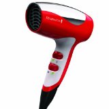 Remington D5000 Compact Travel Dryer with Premium Chrome Accents Red