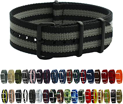 HNS Watch Bands - Choice of Color & Width (18mm,20mm, 22mm,24mm) - Ballistic Nylon RAF MATO Straps