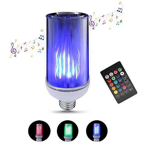 Picowe Wireless Light Bulb Speaker, Party Lights Sound Disco Stage Music Bulb, Bluetooth Stereo Speaker E26 Base RGB LED Changing Lamp for Party, Wedding,Bedroom,Birthday, Christmas Decoration Gifts