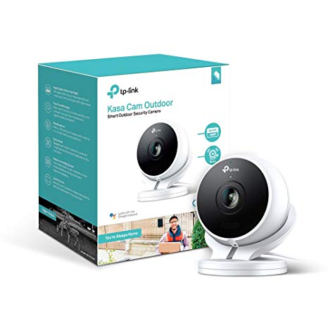 Kasa Cam Outdoor by TP-Link - 1080p HD, 2-Days Free Cloud Storage, Built-in Siren, Stream Anywhere, Works with Alexa Echo and Google Assistant (KC200)