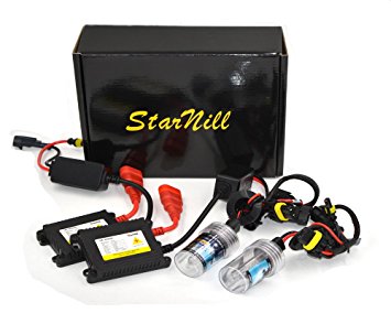 Starnill One Pair 35W HID Xenon Conversion Kit"all Bulb Sizes and Colors" with Premium Ballasts (9006, 6000K)