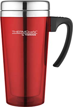 Thermos ThermoCafé Soft Touch Travel Mug, Red, 420 ml