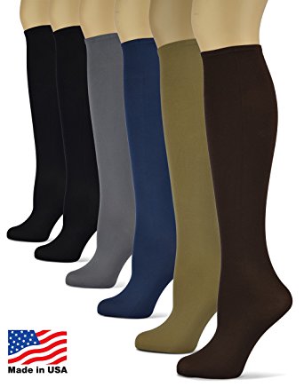 Knee High Socks by Sox Trot Black, Brown, Grey, Navy, Taupe, Red, Purple, Teal