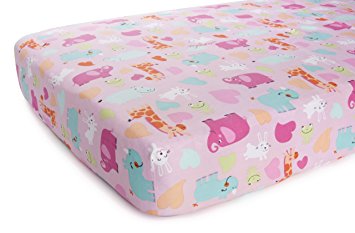 Carter's Printed Fitted Sheet, Hippo (Discontinued by Manufacturer)