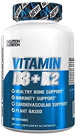 EVLution Nutrition, Vitamin D3   K2, 60 Capsules