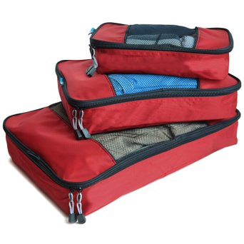 TravelWise Packing Cube System - Durable 3 Piece Weekender Set 2014 Version