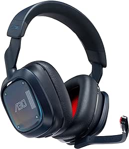 Logitech G Astro A30 Lightspeed Wireless Gaming Headset, Bluetooth Enabled, Dolby Atmos, Detachable Boom, 27h Battery, USB-C Charging, for PS5, PS4, Nintendo Switch, PC, Android - Navy (Renewed)