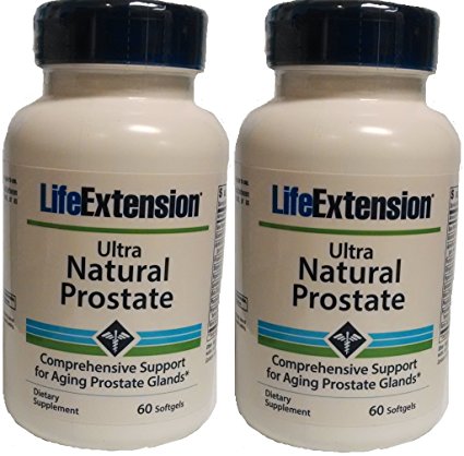 Life Extension Ultra Natural Prostate Softgels, 60 Count (60 X 2)