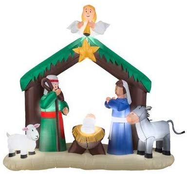 Gemmy 36707 Christmas 7' Nativity Scene | Airblown Inflatable