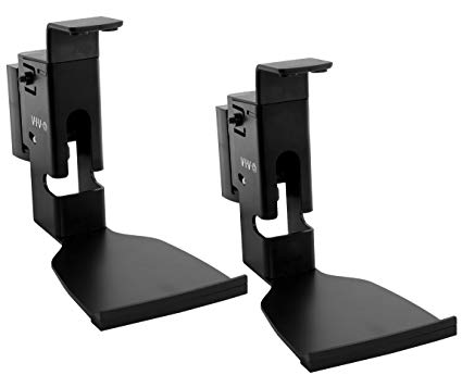 VIVO Black Dual Wall Mount Designed for SONOS Play 5 Gen 2 Brackets - Adjustable Tilt, Swivel Mounting for Two (2) Play:5 Audio Speakers (MOUNT-PLAY5B)