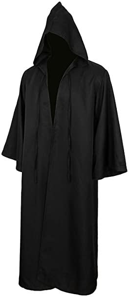 H&ZY Unisex Tunic Halloween Robe with Hooded Cloak Costume