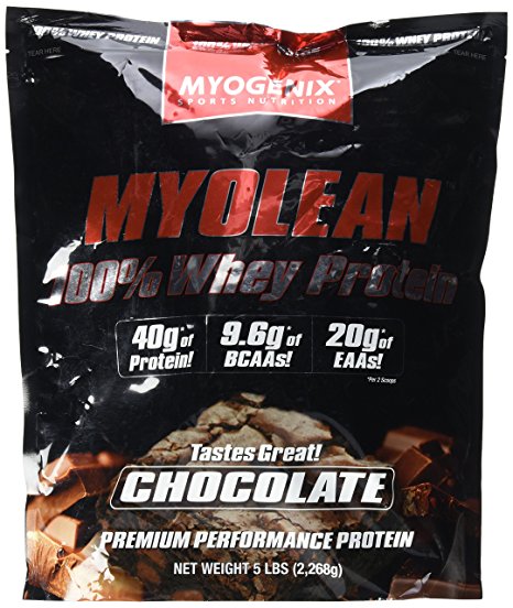 Myolean 100% Whey Protein Powder, Chocolate, 5 Myogenix
