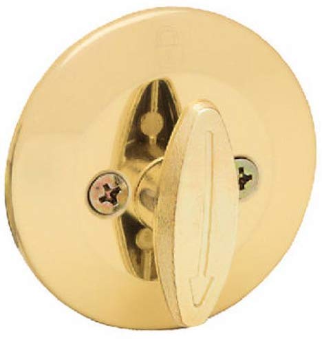 Kwikset 663 Single-Sided Deadbolt in Polished Brass