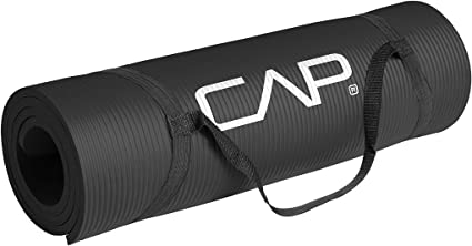 Cap High Density 15mm Large Exercise Mat with Carrying Strap