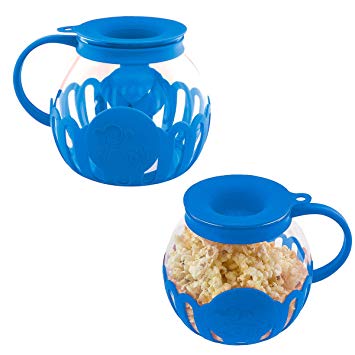 Ecolution (2 Pack) Popcorn Maker Glass Microwave Popcorn Popper With Butter Melter For Movie Style Popcorn