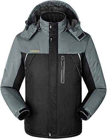 iLoveSIA Men's Waterproof Mountain Jacket Fleece Windproof Outdoor Coat