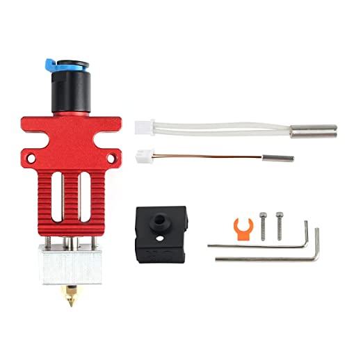 FYSETC 3D Printer Ender 3 V2 CR-6 SE Hotend Extruder Kit, Assembled Aluminum Alloy Hot End Kit with Cartridge Heater & Thermistor & MK Nozzle 0.4mm & Silicone Sock for Ender 3 V2/Pro /CR10 Series