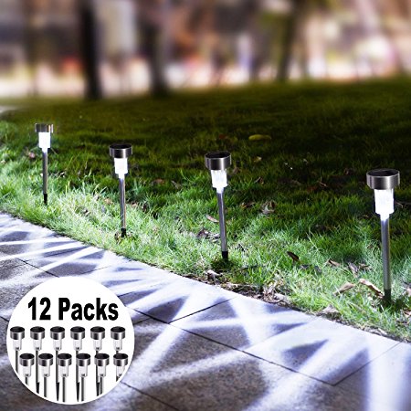 LED Solar Lights Outdoor Garden Lights Solar Pathway Lights Landscape Lighting for Lawn/Patio/Yard/Walkway/Driveway 12pcs