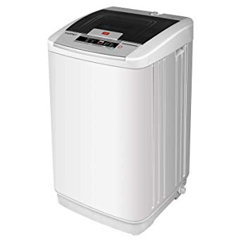 KUPPET Portable Compact Full-Automatic Mini Multi-functional Washing Machine 1.6 Cu.ft Laundry Washer Spin with Drain Pump, Top Load Laundry Washer/Spinner w/Drain Pump 10lbs