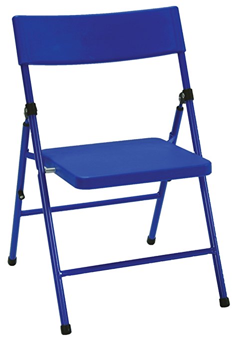 Cosco Products Kid's 4-Pack Pinch-Free Folding Chair, Blue