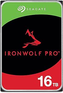 Seagate IronWolf Pro 3.5" 16TB HDD with Data Recovery Service 5 Year Warranty 256MB 7200rpm 24 Hours Service for PC NAS RV Sensor ST16000NE000