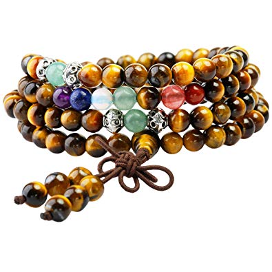 Shanxing 108 Prayer Beads Mala Bracelet Tibetan Buddhist Buddha Meditation Stone Necklace