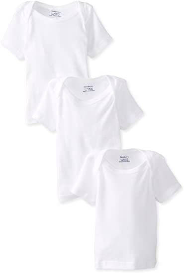 Gerber Baby Girls' 3-Pack Short-Sleeve Slip-on Shirts