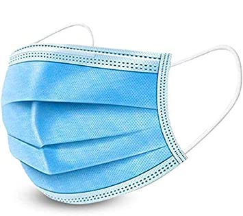 Artisans Village Disposable Mask Safety Face Mask (Pack of 50) Non Woven Thick 3-Layer Breathable Facial Masks with Adjustable Earloop, Mouth and Nose Protection Dust Masks