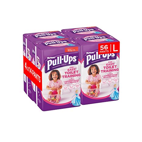 Huggies Pull-Ups Potty Training Pants for Girls, Large, 56 Pants