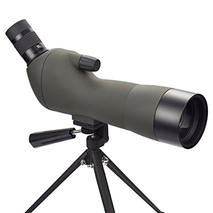 Twod Spotting Scope 20-60x 60 mm/25-75X 70 mm Waterproof, 45 Degree Angled Eyepiece with Tripod for Bird Watching Telescope, Target Shooting, Outdoor Activities