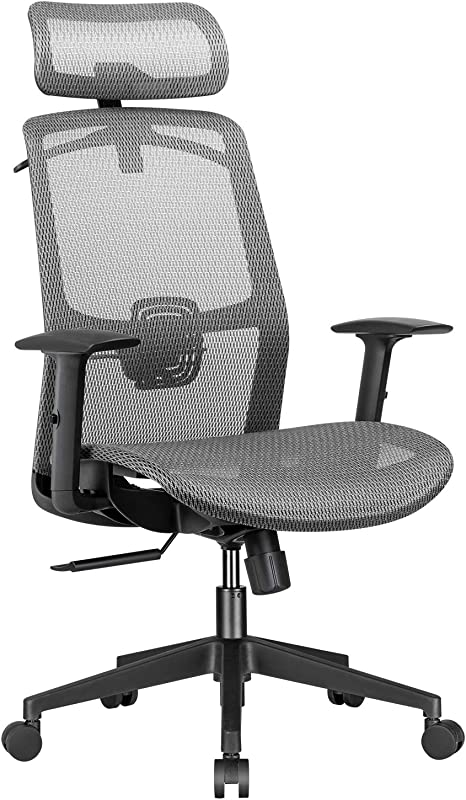 Furmax OC2T4 Ergonomic Office Executive Mesh Seat High Back Computer Desk Chair, Grey