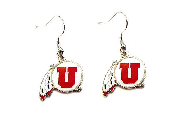 Utah Utes Dangle Logo Earring Set Ncaa Charm Gift