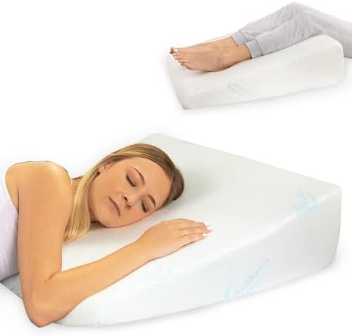 Xtreme Comforts Wedge Pillows (27" x 25" x 7") Memory Foam Bed Wedge Pillow for Sleeping - Great for Acid Reflux, Snoring, Back Pain, and Heartburn (25" x 27" x 7")