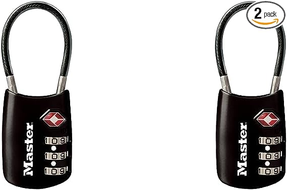 Master Lock TSA Set Your Own Combination Luggage Lock, TSA Approved Lock for Backpacks, Bags and Luggage, Colors May Vary (Pack of 2)