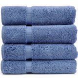 Luxury Hotel and Spa Towel 100 Genuine Turkish Cotton Bath Towel  - Set of 4 Wedgewood
