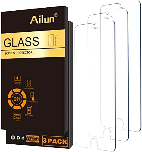 Ailun Glass Screen Protector Compatible for iPhone SE 2022 3rd Generation, [3Pack] Case Friendly Tempered Glass