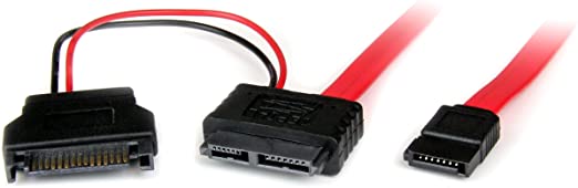 StarTech.com 0.5m Slimline SATA Female to SATA with SATA Power Cable Adapter (SLSATAF50CMS)